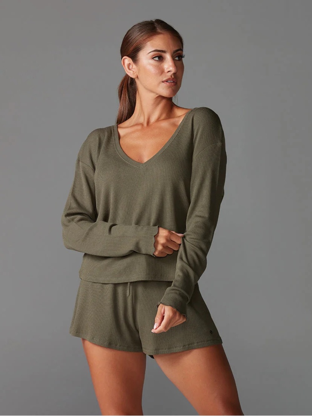 ❤️ Tavi Lounge Waffle Long Sleeve Top